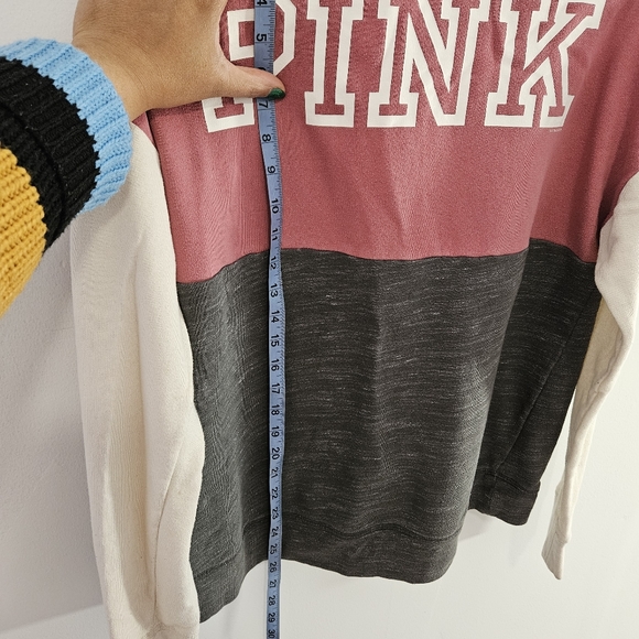 Pink Victoria's Secret Half-zip Mock-neeck Sweatshirt - Picture 7 of 10